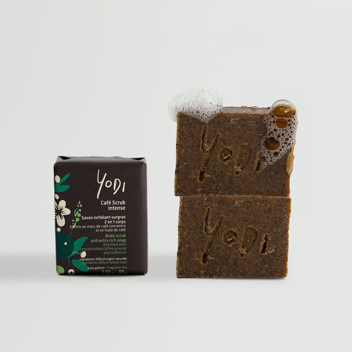 Trio de savons surgras Exfoliation Intense Café Scrub Yodi au marc de café