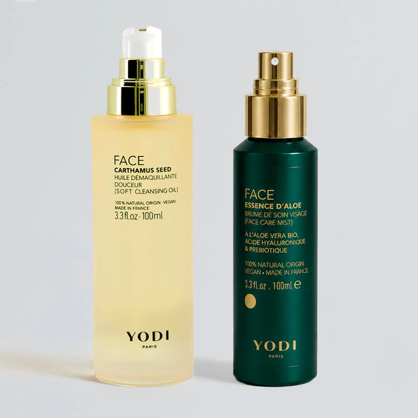 Routine Démaquillage & Fraîcheur Yodi : Huile Démaquillante Douceur et Brume de soin Essence d'Aloe